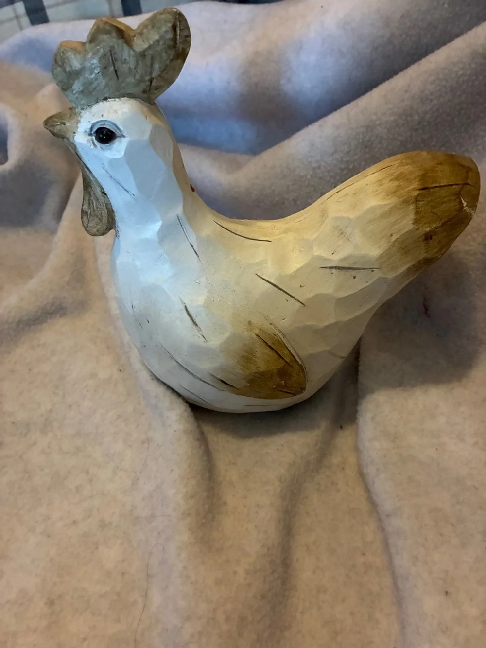 🌸Vintage Pier One Hand-Carved Decorative Hen - Home Accents